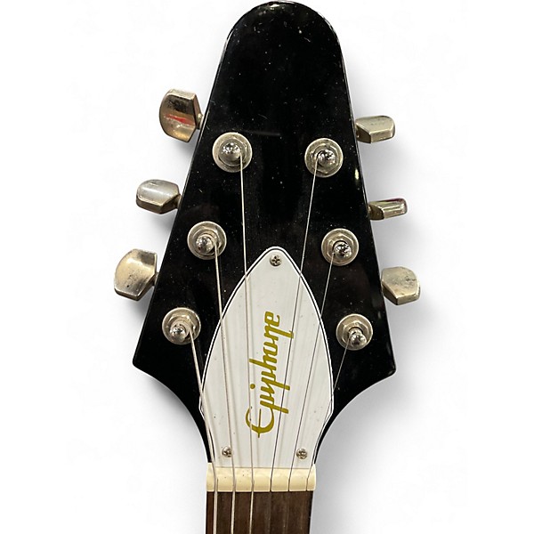 Used Epiphone KIRK HAMMET Black and White Solid Body Electric Guitar
