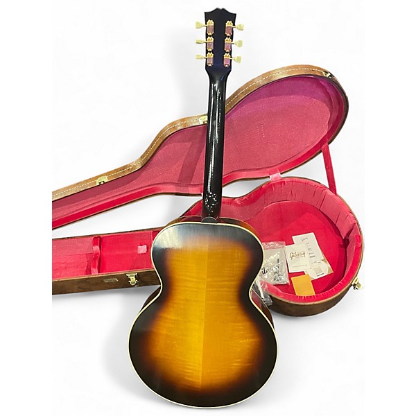 Used Gibson 1952 j-185 2 Tone Sunburst Acoustic Electric Guitar