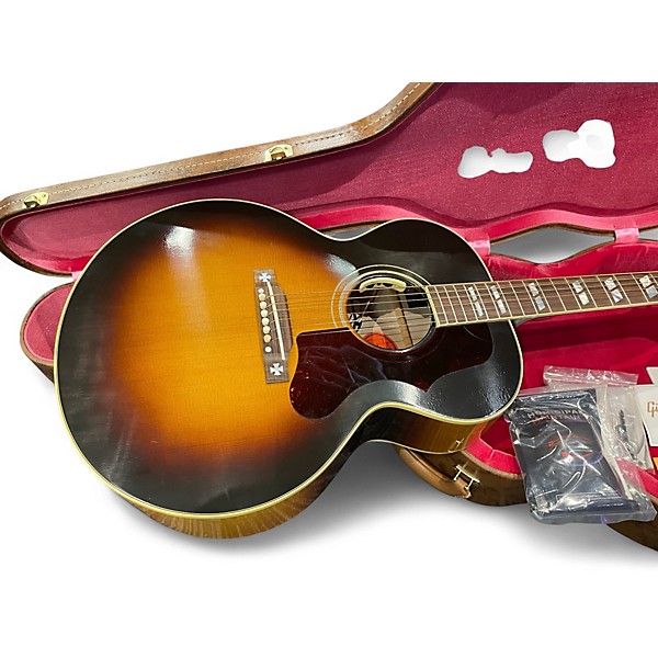 Used Gibson 1952 j-185 2 Tone Sunburst Acoustic Electric Guitar