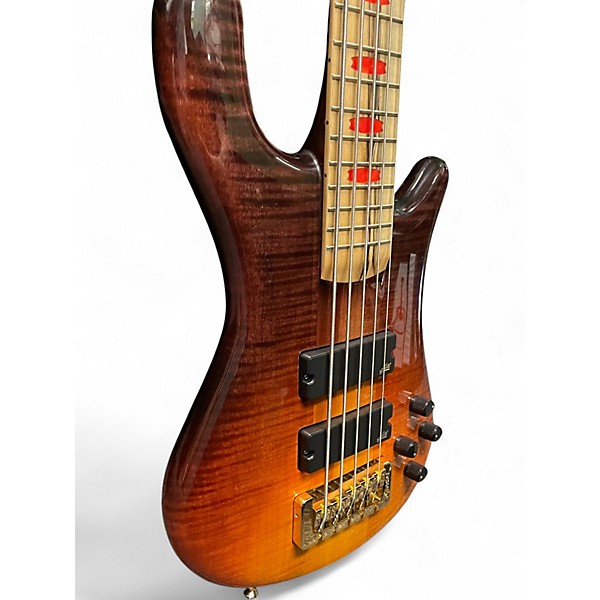 Used 2022 Spector NS5 USA 5 String FIRE FADE Electric Bass Guitar