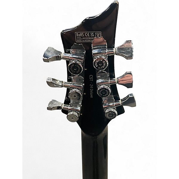 Used Harley Benton CST 24 Deluxe Black Solid Body Electric Guitar