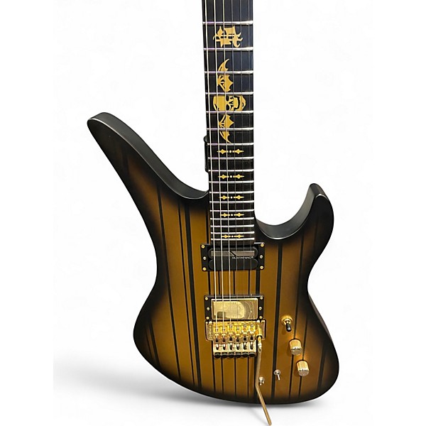 Used Schecter Guitar Research Synyster Gates Signature Custom S Satin Gold Burst Solid Body Electric Guitar
