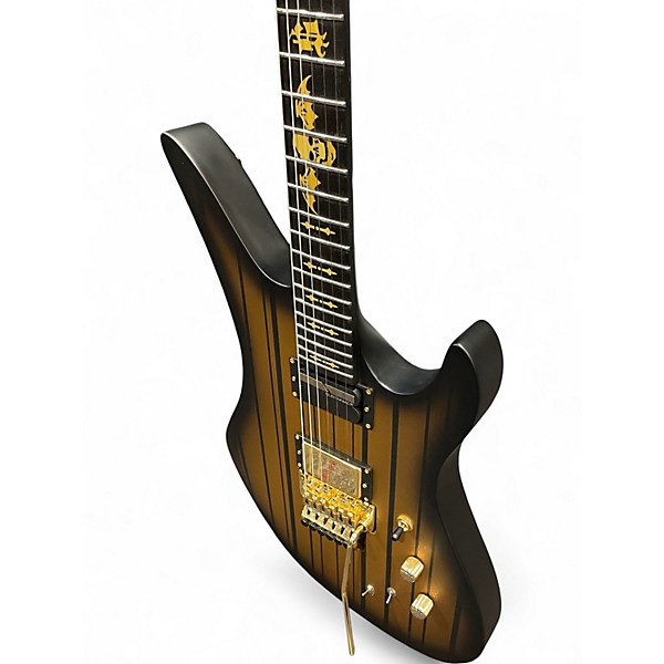 Used Schecter Guitar Research Synyster Gates Signature Custom S Satin Gold Burst Solid Body Electric Guitar