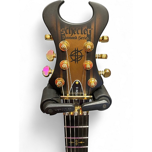 Used Schecter Guitar Research Synyster Gates Signature Custom S Satin Gold Burst Solid Body Electric Guitar