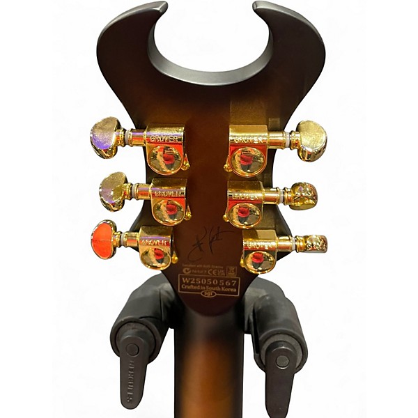 Used Schecter Guitar Research Synyster Gates Signature Custom S Satin Gold Burst Solid Body Electric Guitar