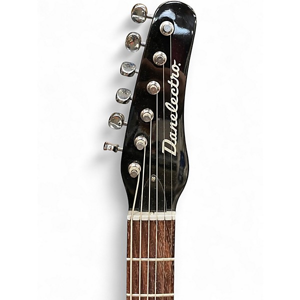 Used Danelectro Baritone Electric Guitar Black and White Baritone Guitars
