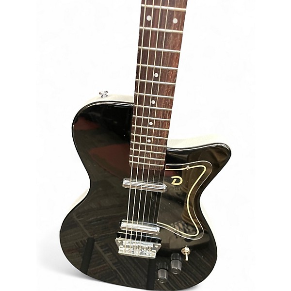 Used Danelectro Baritone Electric Guitar Black and White Baritone Guitars