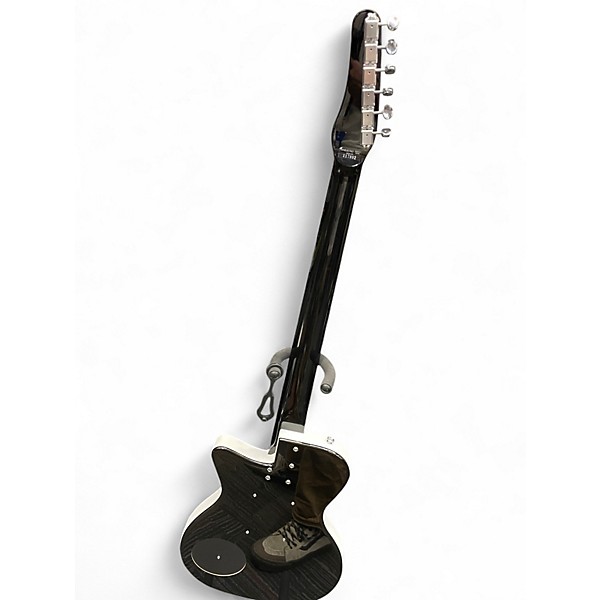 Used Danelectro Baritone Electric Guitar Black and White Baritone Guitars