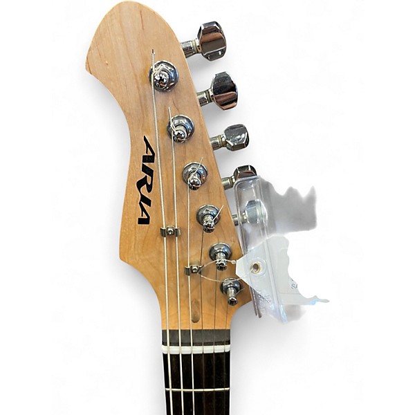Used Aria STG Series Flipped Lefty Black Solid Body Electric Guitar