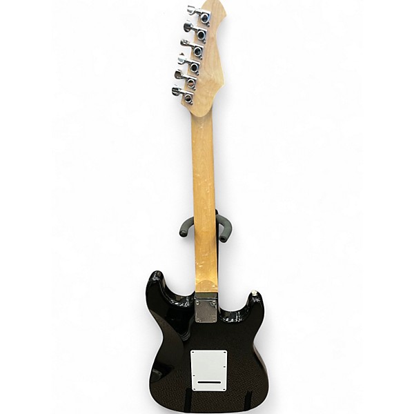 Used Aria STG Series Flipped Lefty Black Solid Body Electric Guitar