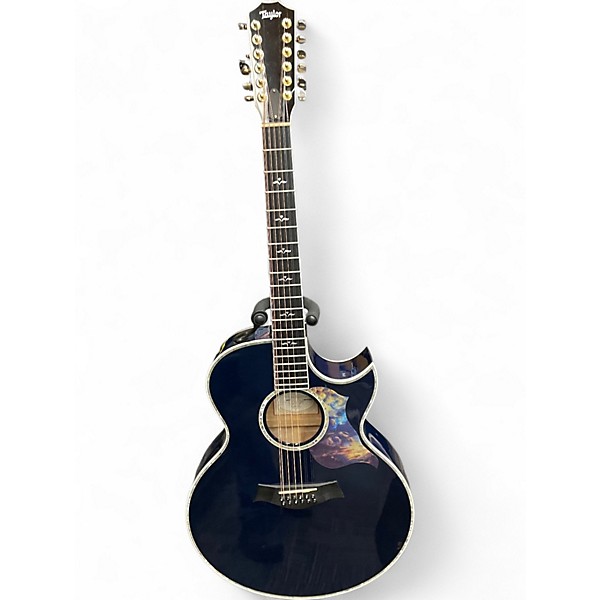 Used Taylor 655CE Trans Blue 12 String Acoustic Electric Guitar