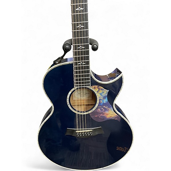 Used Taylor 655CE Trans Blue 12 String Acoustic Electric Guitar