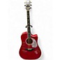 Used Taylor 610CE Trans Red Acoustic Guitar thumbnail