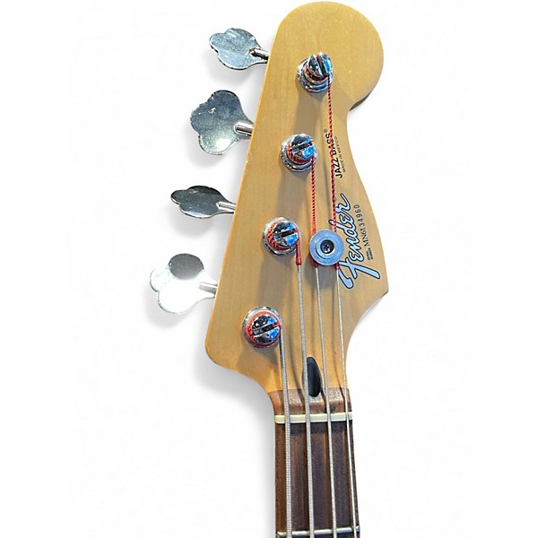 Used Fender Jazz Bass 3 Color Sunburst Electric Bass Guitar