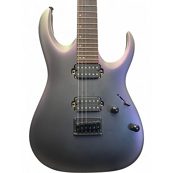 Used Ibanez RGA42EX Black Aurora Burst Matte Solid Body Electric Guitar