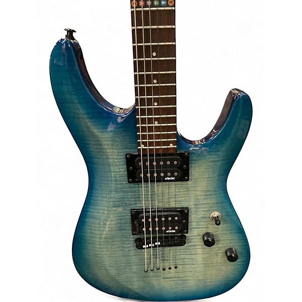 Used Schecter Guitar Research C6 ELITE AQUABURST Solid Body Electric Guitar