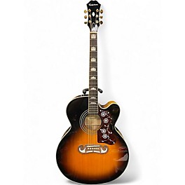 Used 2020s Epiphone EJ200SCE 3 Color Sunburst Acoustic Electric Guitar