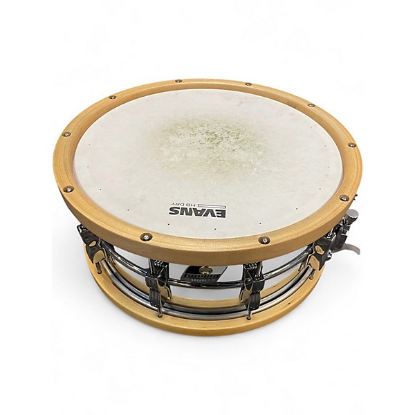 Vintage 1990s Ludwig 14in ROCKER WITH WOODEN HOOPS CHROME Drum