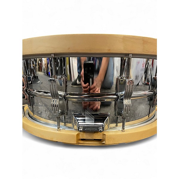 Vintage 1990s Ludwig 14in ROCKER WITH WOODEN HOOPS CHROME Drum