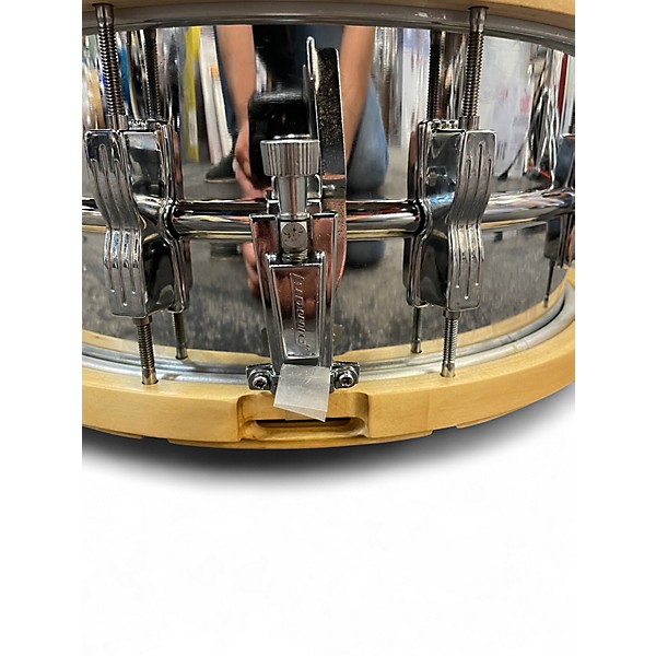 Vintage 1990s Ludwig 14in ROCKER WITH WOODEN HOOPS CHROME Drum