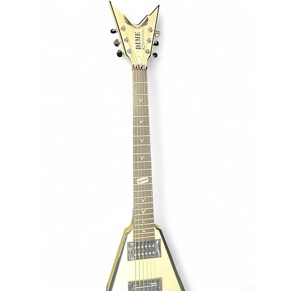 Used Dean Dime Razorback V Black and White Solid Body Electric Guitar