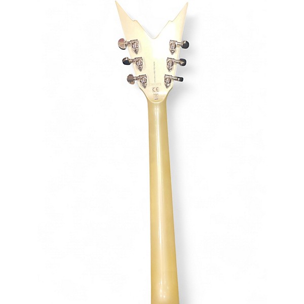 Used Dean Dime Razorback V Black and White Solid Body Electric Guitar