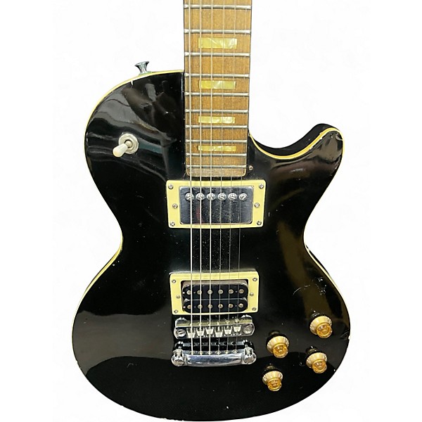 Used Hondo single cut Black Solid Body Electric Guitar