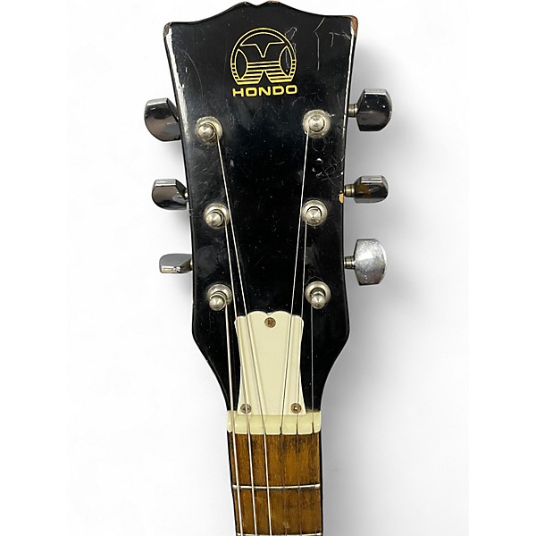 Used Hondo single cut Black Solid Body Electric Guitar
