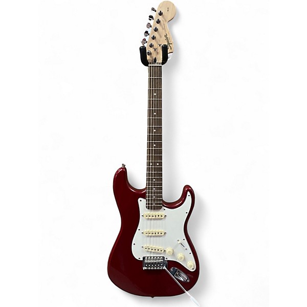 Used Squier AFFINITY STRATOCASTER UPGRADED Candy Apple Red Metallic Solid Body Electric Guitar