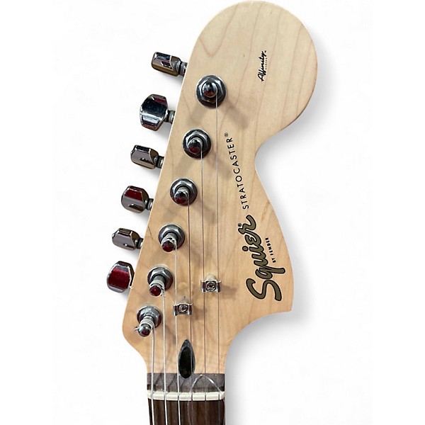 Used Squier AFFINITY STRATOCASTER UPGRADED Candy Apple Red Metallic Solid Body Electric Guitar