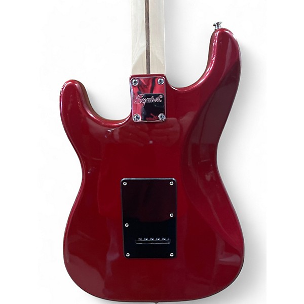 Used Squier AFFINITY STRATOCASTER UPGRADED Candy Apple Red Metallic Solid Body Electric Guitar