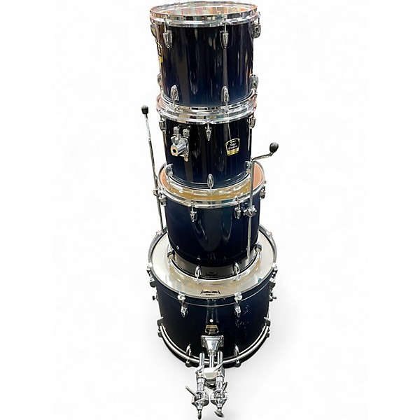 Used Yamaha 4 Piece Stage Custom Advantage Dark Blue Fade Drum Kit