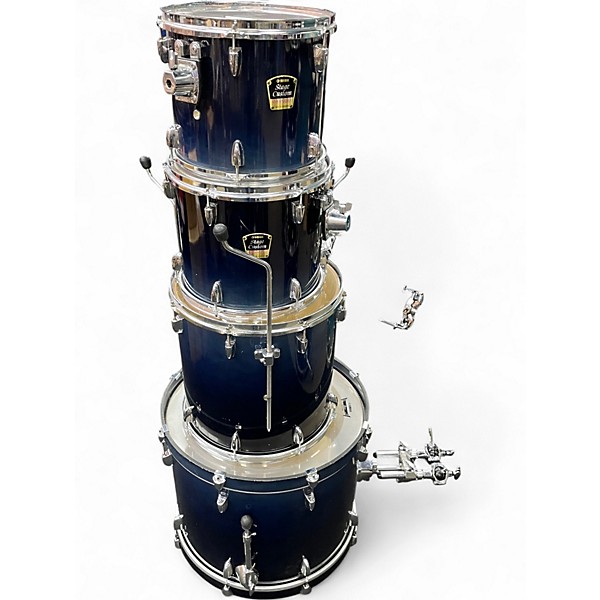 Used Yamaha 4 Piece Stage Custom Advantage Dark Blue Fade Drum Kit