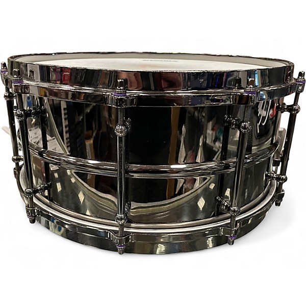 Used Ludwig 14X6.5 Black Magic Snare Black Chrome Drum