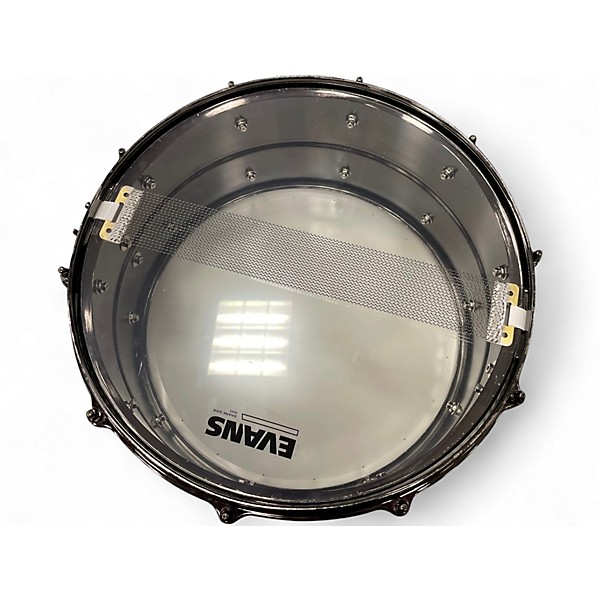 Used Ludwig 14X6.5 Black Magic Snare Black Chrome Drum