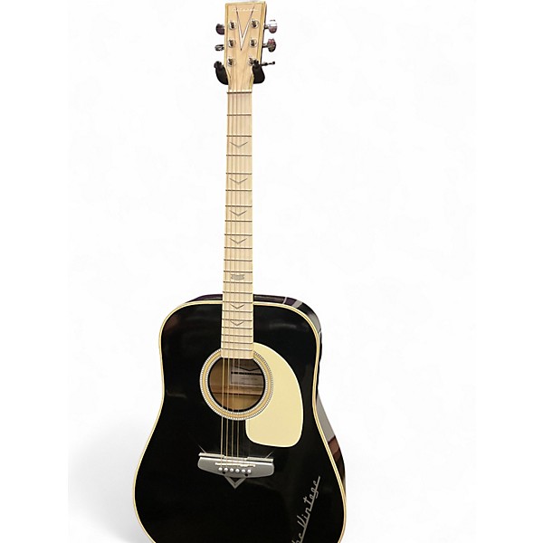 Used Esteban The vintage Black and White Acoustic Electric Guitar