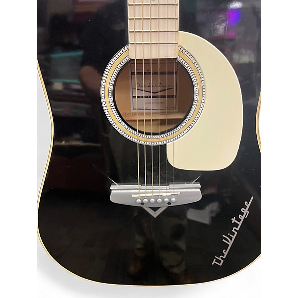 Used Esteban The vintage Black and White Acoustic Electric Guitar