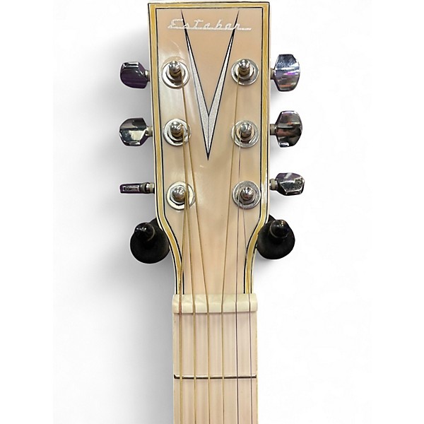 Used Esteban The vintage Black and White Acoustic Electric Guitar
