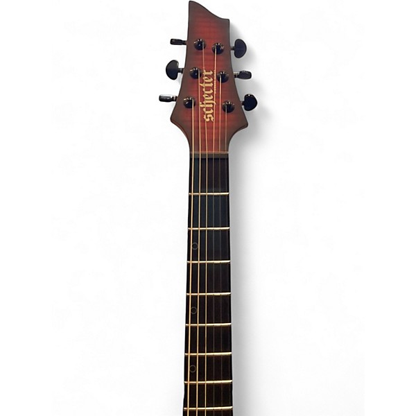 Used Schecter Guitar Research SUNSET EXTREME Crimson Red Burst Solid Body Electric Guitar