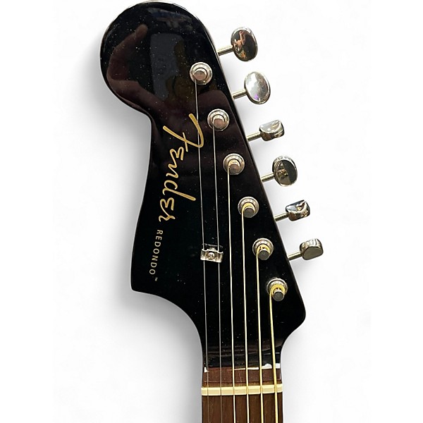 Used Fender Redondo Player LH Black Acoustic Electric Guitar
