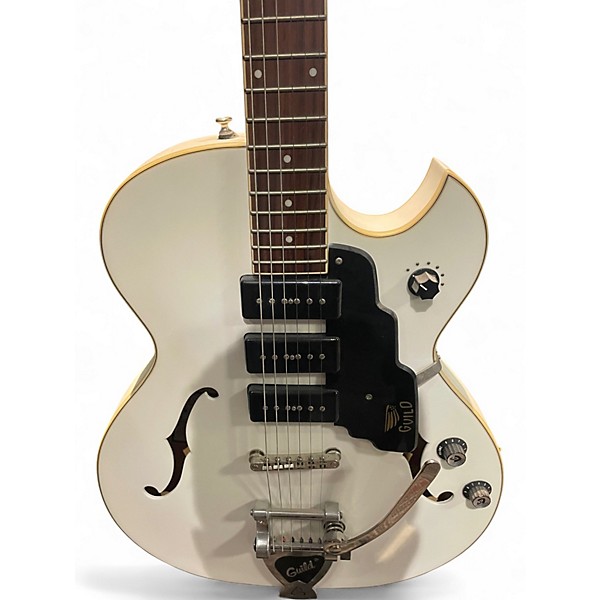 Used Guild SF1-JET90 WHITE SATIN Hollow Body Electric Guitar