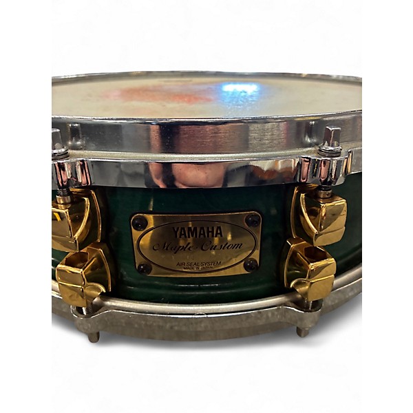 Used 1990s Yamaha 14X4 MIJ Maple Custom Emerald Green Drum