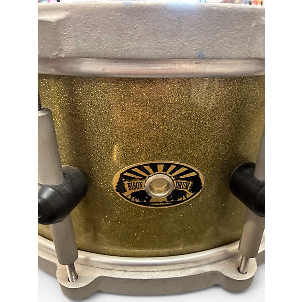 Used Bison Drum Company 14X5.5 NGU Maple Gold Sparkle Drum