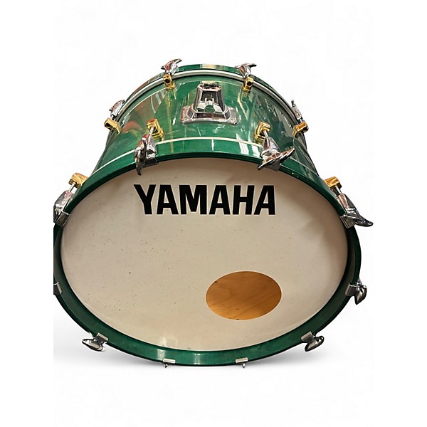 Used 1990s Yamaha 5 Piece MIJ Maple Custom Emerald Green Drum Kit