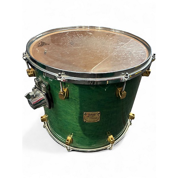Used 1990s Yamaha 5 Piece MIJ Maple Custom Emerald Green Drum Kit