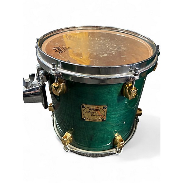 Used 1990s Yamaha 5 Piece MIJ Maple Custom Emerald Green Drum Kit