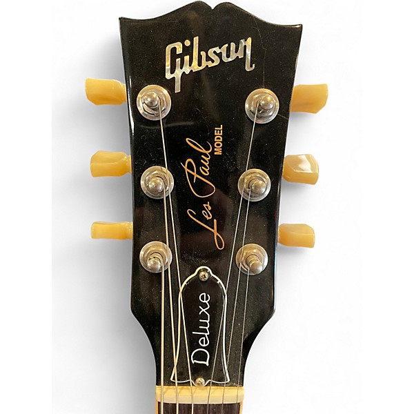 Used Gibson Les Paul Deluxe Gold Solid Body Electric Guitar