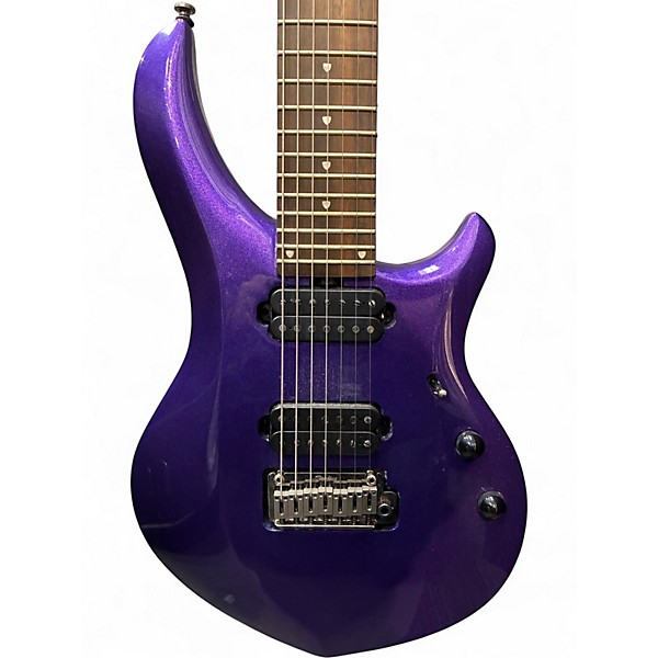 Used Sterling by Music Man John Petrucci JP157 7 String Purple Sparkle Solid Body Electric Guitar