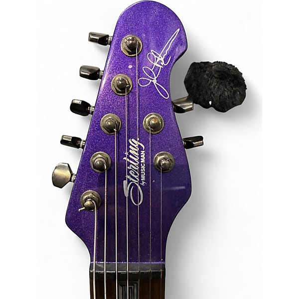 Used Sterling by Music Man John Petrucci JP157 7 String Purple Sparkle Solid Body Electric Guitar