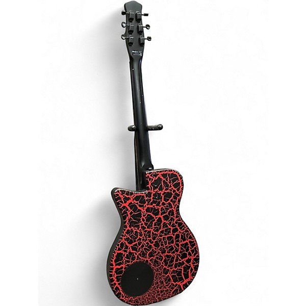 Used Danelectro 56U2 Red Crackle Lava Solid Body Electric Guitar